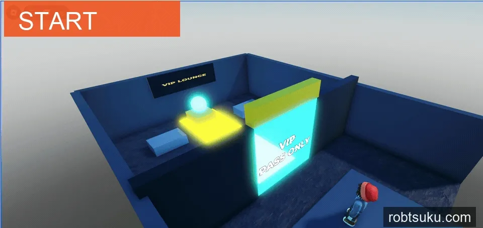 The owned-access test character crosses VipDoor and reaches the inside path