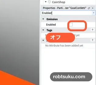 The unchecked Enabled property for GoalConfetti